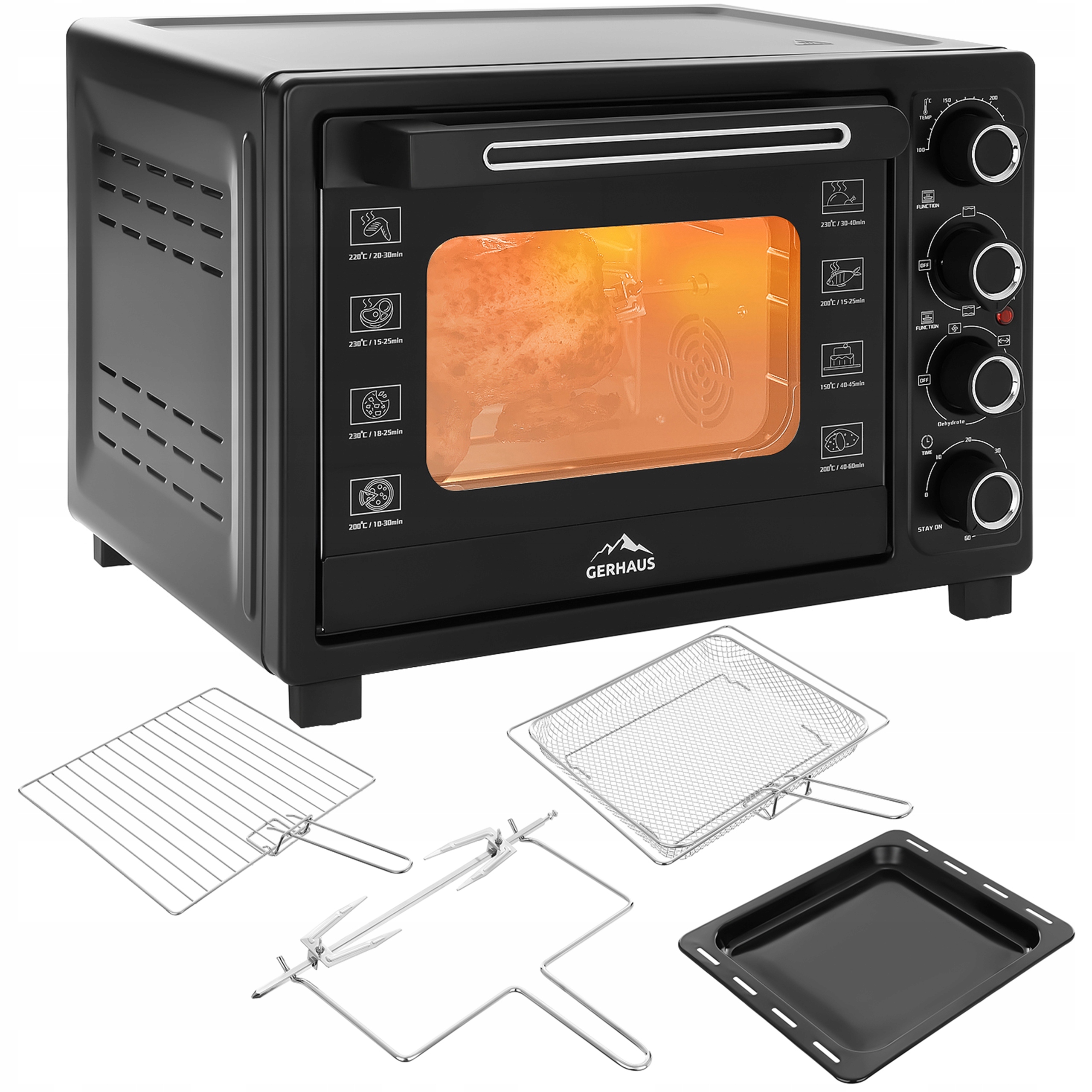 Gerhaus GH-PI245 mini rúra 45 l čierna